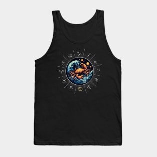 ZODIAC Cancer - Astrological CANCER - CANCER - ZODIAC sign - Van Gogh style - 14 Tank Top